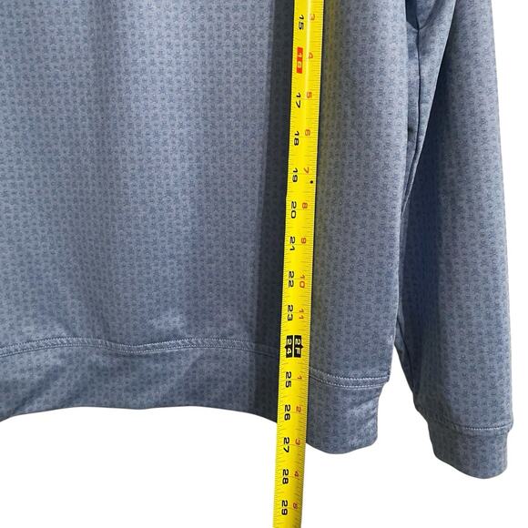 Peter Millar Sweater Light Blue Skulls Performance Quarter Zip Golf AOP Men’s M - Picture 7 of 9